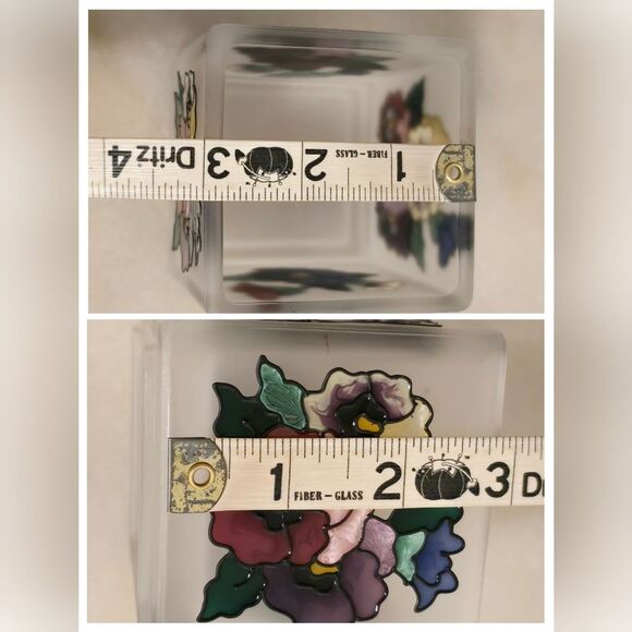 Joan Baker Designs Art Glass Hand Painted Tea Light Candle Holder - Picture 4 of 8